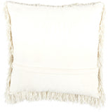 Square Ivory Shag Throw Pillow