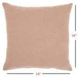 Blush Solid Woven Throw Pillow