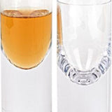 Set Of 2 Mouth Blown Crystal Long Shot Glasses