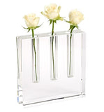 Modern Clear Square Block Optical Crystal Vase