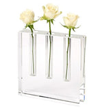 Modern Clear Square Block Optical Crystal Vase