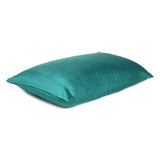 Teal Dreamy Set Of 2 Silky Satin King Pillowcases