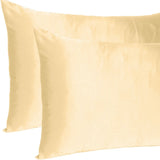 Orange Dreamy Set Of 2 Silky Satin Standard Pillowcases