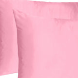 Pale Peach Dreamy Set Of 2 Silky Satin Standard Pillowcases