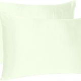 Teal Dreamy Set Of 2 Silky Satin Standard Pillowcases