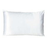 White Dreamy Set Of 2 Silky Satin Queen Pillowcases