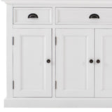 White Accent Cabinet With Glass Doors