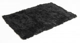 3' X 5' Black Natural Rectangular Sheepskin Area Rug