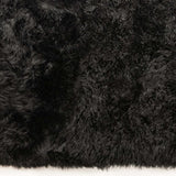 3' X 5' Black Natural Rectangular Sheepskin Area Rug