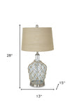 Set Of 2 White Coastal Starfsh Table Lamps