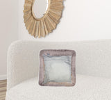 Set Of Two Blush Natural Sheepskin Square Pillows