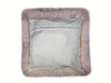 Set Of Two Blush Natural Sheepskin Square Pillows