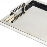 18" Silver Stainless Steel Serving Tray