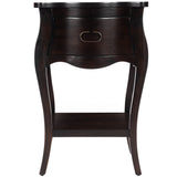 Dark Brown Chocolate Single Drawer Night Stand