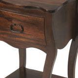 Dark Brown Chocolate Single Drawer Night Stand