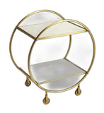 Modern Gold And Green Marble Rolling Server