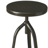 " Black Swivel Backless Bar Chair