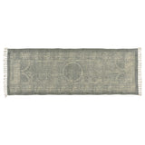 3’ X 8’ Sky Gray Distressed Medallion Runner Rug