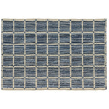 5' X 8' Blue And Gray Dhurrie Area Rug