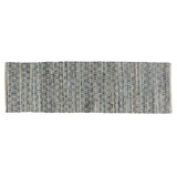 3' X 8' Blue And Gray Ogee Runner Rug