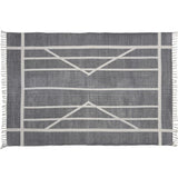 4' X 6' Gray Dhurrie Area Rug