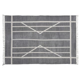 4' X 6' Gray Dhurrie Area Rug