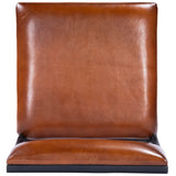 " Brown And Black Leather Bar Chair