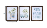 Set Of Two Palm Themed Framed Wall Art