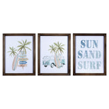 Set Of Three Beach Themed Wall Art