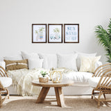 Set Of Three Beach Themed Wall Art