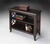 30" Brown Two Tier Standard Bookcase