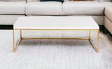 White and Gold High Gloss Coffee Table