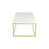 White and Gold High Gloss Coffee Table