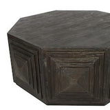 Deep Brown Octagonal Coffee Table