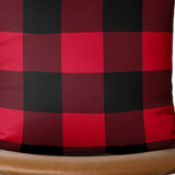 Red and Black Buffalo Plaid Throw Pillow Cover