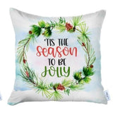 Set of 4 Merry Christmas Tis the Season Thow Pillow Covers