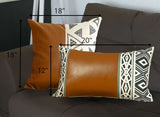 Set of 2 Brown Boho Chic Throw Pillow Covers