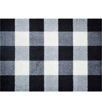 2' x 3' Black and White Buffalo Check Washable Floor Mat