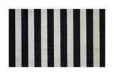 2' x 4' Black and Tan Wide Stripe Washable Floor Mat