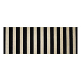 2' x 6' Black and Tan Wide Stripe Washable Runner Rug