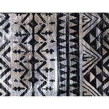 2' x 3' Black and Gray Aztec Washable Floor Mat