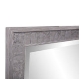 Warm Gray Faux Wood Rectangle Mirror