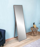 Sleek Brushed Brass Rectangular Full Length Standing Mirror