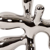 Modern Silver and Black Ustrasana Yoga Sculpture