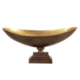 Rustic Bronze Oblong Footed Centerpiece Bowl