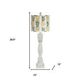 20" CLEAR Standard Table Lamp With Navy Blue Shade