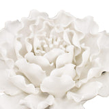 Cream Exaggerated 9" Ceramic Flower Wall Art