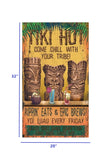 Wood Tiki Bar Wall Décor