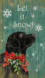 Black Lab Winter Snow Wall Art