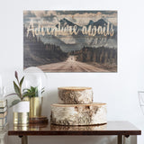 Adventure Awaits Wood Plank Wall Art